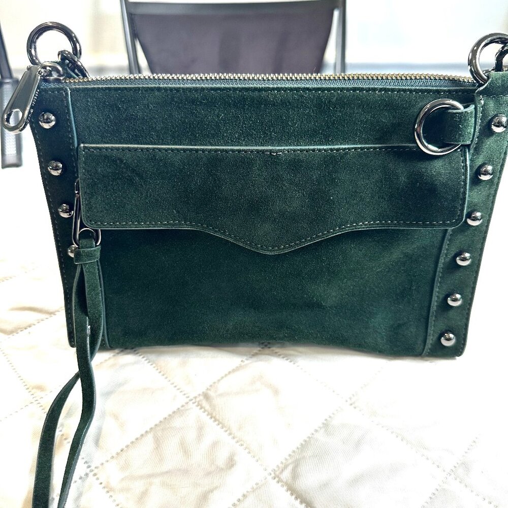 Rebecca Minkoff M.A.B. Leather Crossbody Bag – Bottle Green